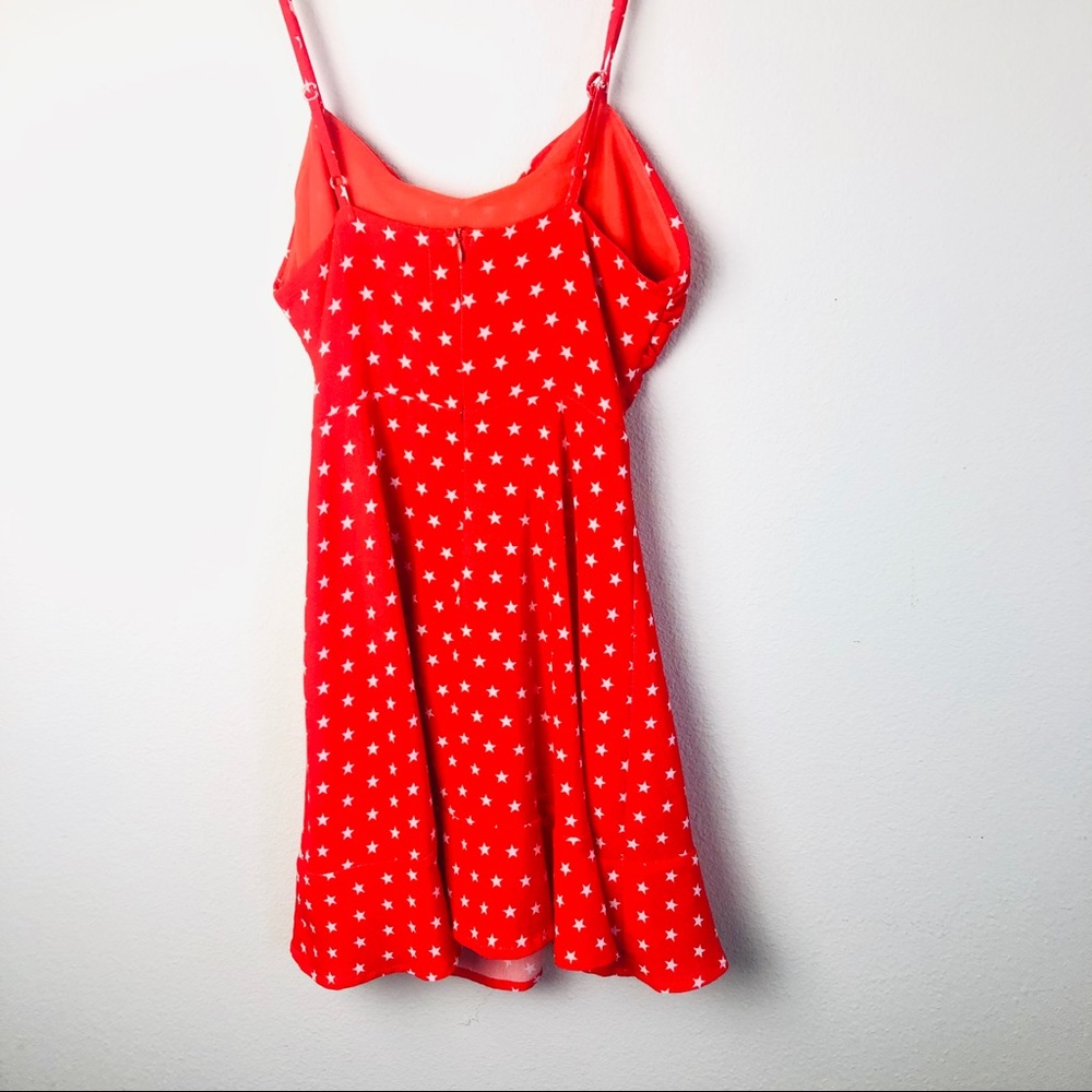 Red Star Tie-Front Mini Dress - Picture 8 of 8
